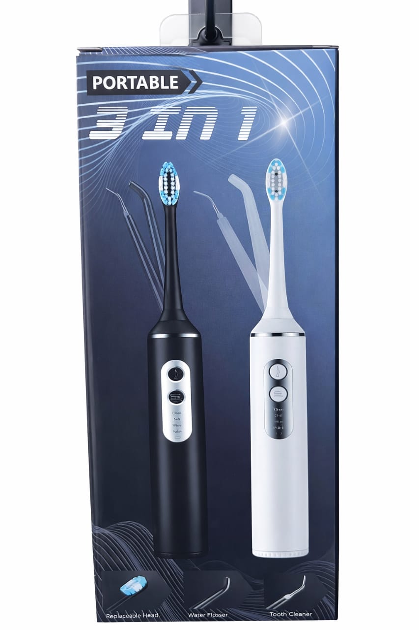 Portable 3-in-1 Electric Toothbrush Set